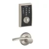 Schlage® Merano Satin Nickel Door Lever With Century Trim And Touch™ Keyless Entry Door Deadbolt -SCHLAGE Sales Store FBE375CEN619 MER EXT SL