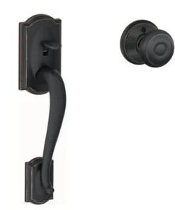 Schlage® Camelot Aged Bronze Lower Half Entry Knob Handleset