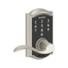 Schlage® Touch™ Accent Satin Nickel Keyless Entry Door Lever -SCHLAGE Sales Store FE695ACC619 CAM SL EXT