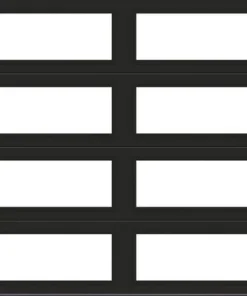 Ideal Door® Modern Flush 8' X 7' Black Insulated Garage Door With Windows (R-Value 9)