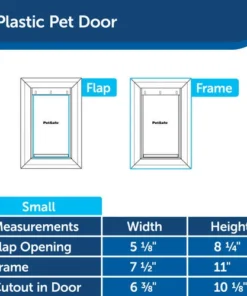 PetSafe® 7-1/2" X 11" Small White Plastic Pet Door -SCHLAGE Sales Store HPA11 10966 PT05