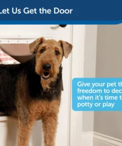 PetSafe® 10.12" X 16.25" Large White Plastic Pet Door -SCHLAGE Sales Store HPA11 10968 PT01