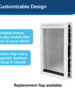 PetSafe® 10.12" X 16.25" Large White Plastic Pet Door -SCHLAGE Sales Store HPA11 10968 PT02