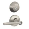 Dexter By Schlage Dexter® By Schlage® Solstice Satin Nickel Entry Door Lever And Single Cylinder Door Deadbolt