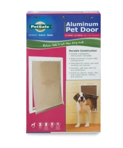 PetSafe® Freedom 13.75" X 23.75" Extra Large Premium White Aluminum Pet Door -SCHLAGE Sales Store PPA00 10862FreedomAluminumX LargeDoorPackaging