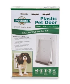 PetSafe® 5.12" X 8.25" Small Premium White Plastic Pet Door -SCHLAGE Sales Store PPA00 10958SMPlasticPetDoorPackaging