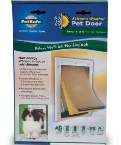 PetSafe® Small White Extreme Weather Pet Door - 5.12" X 8.75" -SCHLAGE Sales Store PPA00 10984packagefront