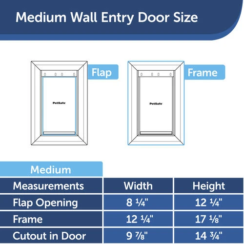 PetSafe® 8.25" X 11.25" Medium Wall Entry Pet Door 13 PetSafe® 8.25" X 11.25" Medium Wall Entry Pet Door - Image 11