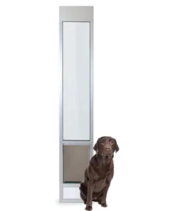 PetSafe® 76-3/4"-81" Adjustable Large/Tall Deluxe Satin Patio Panel Pet Door