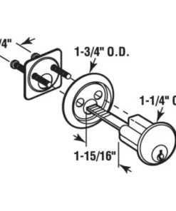 Prime-Line® Brass Diecast Schlage Rim Cylinder Lock -SCHLAGE Sales Store U 9965D 2
